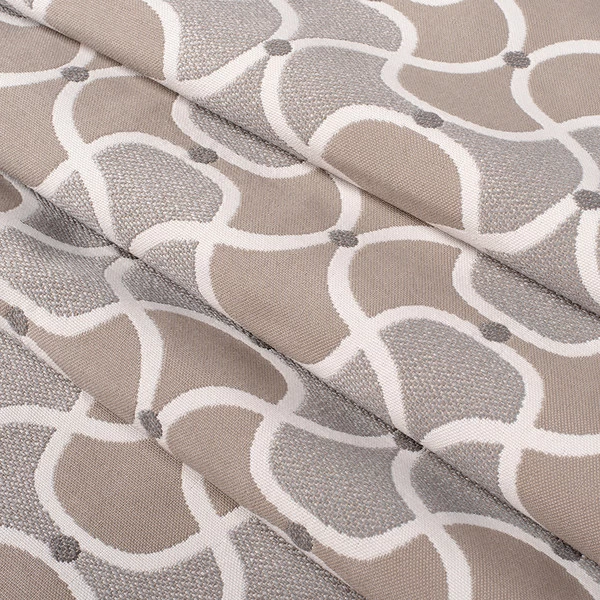 Bella-Dura® Scallop Driftwood 54" Fabric 2 Bella-Dura® Scallop Driftwood 54" Fabric - Image 2