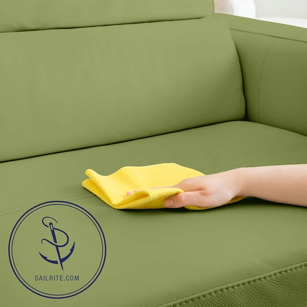 EverSoft™ Indoor/Outdoor Green 54" Vinyl Fabric 4 EverSoft™ Indoor/Outdoor Green 54" Vinyl Fabric - Image 4