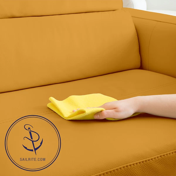 EverSoft™ Indoor/Outdoor Mustard 54" Vinyl Fabric 4 EverSoft™ Indoor/Outdoor Mustard 54" Vinyl Fabric - Image 4