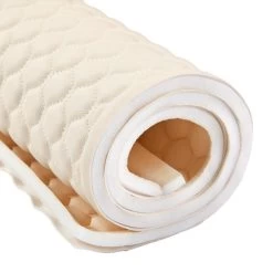 EverSoft™ Off White Hexagon Stitched Foam Backed Vinyl