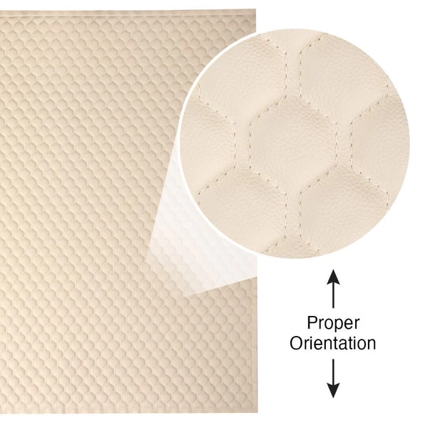 EverSoft™ Off White Hexagon Stitched Foam Backed Vinyl 6 EverSoft™ Off White Hexagon Stitched Foam Backed Vinyl - Image 6