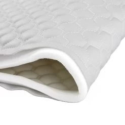 EverSoft™ Silver Hexagon Stitched Foam Backed Vinyl -Textile Store EverSoft Silver Hexagon Stitched Foam Backed Vinyl 3