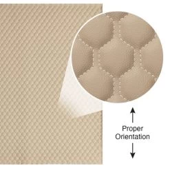 EverSoft™ Tan Hexagon Stitched Foam Backed Vinyl -Textile Store EverSoft Tan Hexagon Stitched Foam Backed Vinyl 6