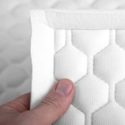 EverSoft™ White Hexagon Stitched Foam Backed Vinyl -Textile Store EverSoft White Hexagon Stitched Foam Backed Vinyl 4