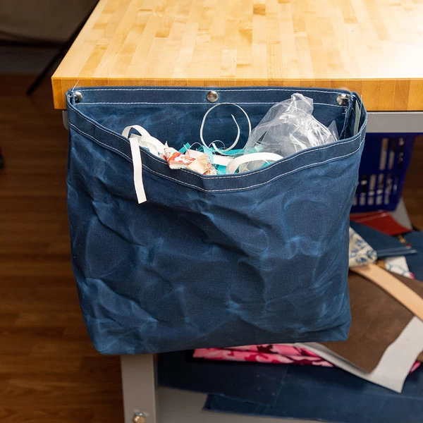 DuraWax™ Heavy Waxed Canvas Cotton Duck 12 Oz. Blue 57" Fabric 4 DuraWax™ Heavy Waxed Canvas Cotton Duck 12 Oz. Blue 57" Fabric - Image 4