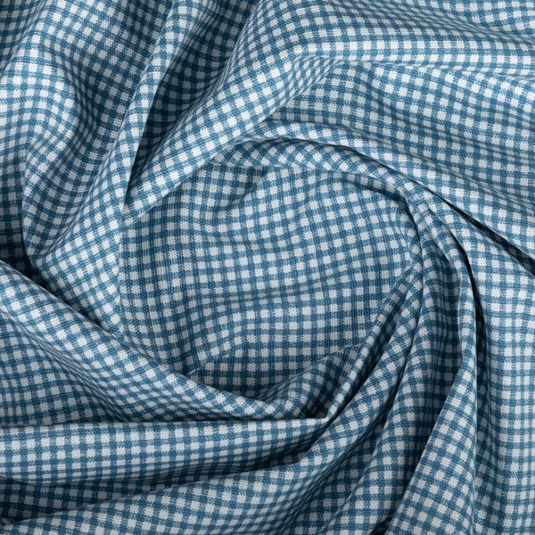 Magnolia Home Madrid Check Ocean 55" Fabric 5 Magnolia Home Madrid Check Ocean 55" Fabric - Image 5