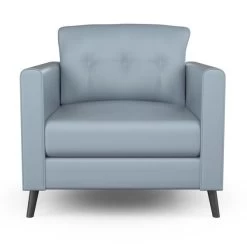 Nauga Soft Blue Fog 54" Vinyl Fabric -Textile Store Nauga Soft Vinyl Blue Fog 54 901