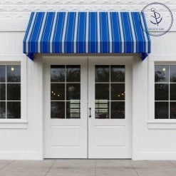 Sunbrella® Awning Stripe 4755-0000 Pacific Blue Fancy 46" Fabric -Textile Store Sunbrella 4755 0000 Pacific Blue Fancy 46 72