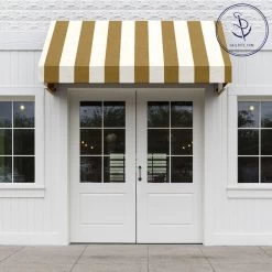 Sunbrella® Awning Stripe 4762-0000 Era Cornsilk 46" Fabric -Textile Store Sunbrella 4762 0000 Era Cornsilk 46 Awning Shade Fabric 707