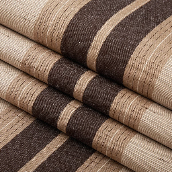 Sunbrella® Awning Stripe 4776-0000 Chocolate Chip Fancy 46" Fabric 2 Sunbrella® Awning Stripe 4776-0000 Chocolate Chip Fancy 46" Fabric - Image 2