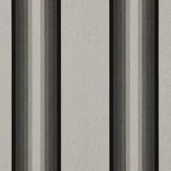 Sunbrella® Awning Stripe 4799-0000 Grey/Black/White 46" Fabric