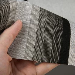 Sunbrella® Awning Stripe 4799-0000 Grey/Black/White 46" Fabric -Textile Store Sunbrella 4799 0000 Grey Black White Stripe 46 Signature Series Awning Stripe 4