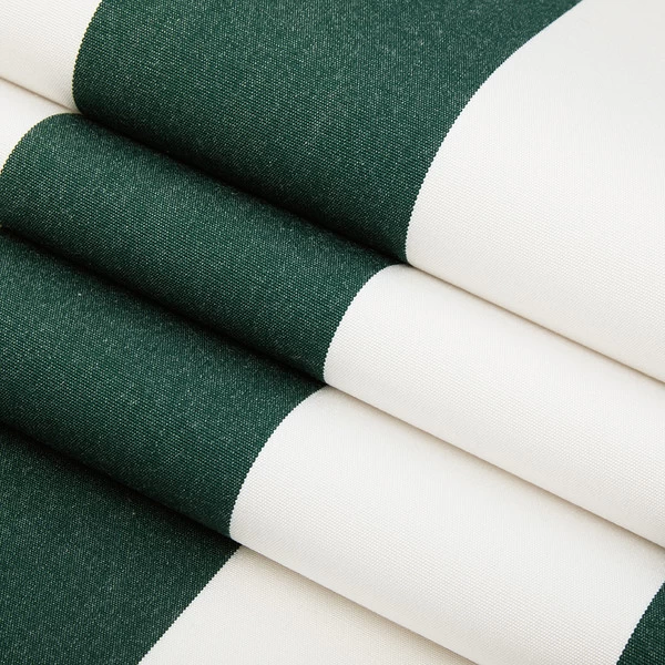 Sunbrella® Awning Stripe 4806-0000 Beaufort Forest Green/Natural 6 Bar 46" Fabric 2 Sunbrella® Awning Stripe 4806-0000 Beaufort Forest Green/Natural 6 Bar 46" Fabric - Image 2