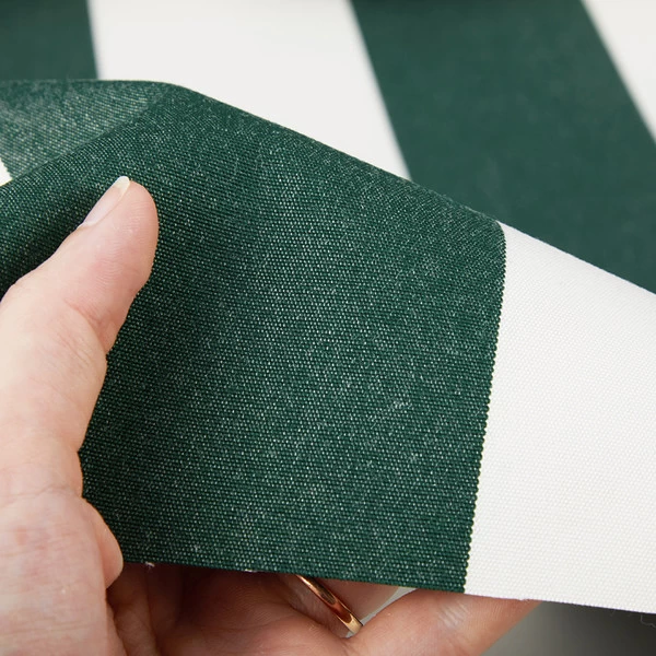 Sunbrella® Awning Stripe 4806-0000 Beaufort Forest Green/Natural 6 Bar 46" Fabric 4 Sunbrella® Awning Stripe 4806-0000 Beaufort Forest Green/Natural 6 Bar 46" Fabric - Image 4