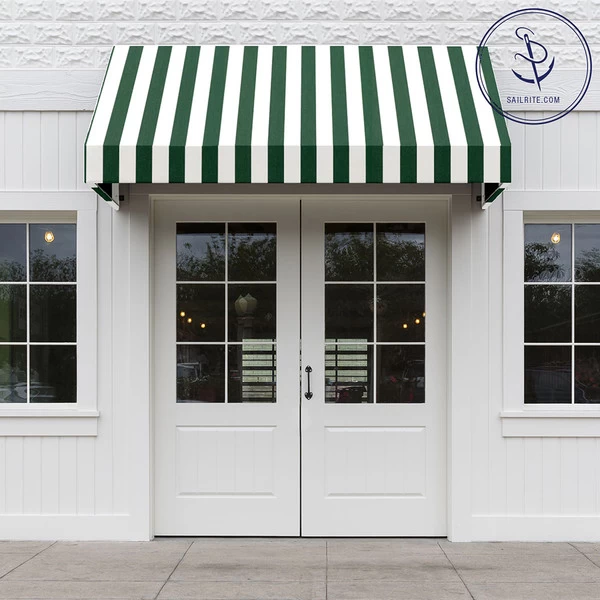 Sunbrella® Awning Stripe 4806-0000 Beaufort Forest Green/Natural 6 Bar 46" Fabric 5 Sunbrella® Awning Stripe 4806-0000 Beaufort Forest Green/Natural 6 Bar 46" Fabric - Image 5