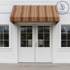 Sunbrella® Awning Stripe 4813-0000 Eastland Redwood 46" Fabric -Textile Store Sunbrella 4813 0000 Eastland Redwood Awning Stripe 46 72