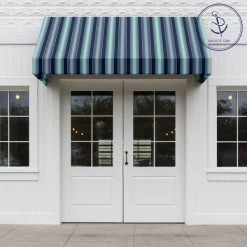 Sunbrella® Awning Stripe 4884-0000 Saxon Cascade 46" Fabric -Textile Store Sunbrella 4884 0000 Saxon Cascade 46 Awning Stripe Fabric 72