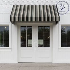 Sunbrella® Awning Stripe 4888-0000 Clinton Granite 46" Fabric -Textile Store Sunbrella 4888 0000 Clinton Granite 46 Awning Stripe Fabric 707