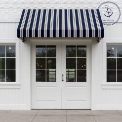 Sunbrella® Awning Stripe 4902-0000 Captain Navy/Natural Classic 46" Fabric -Textile Store Sunbrella 4902 0000 Captain Navy Natural Classic 46 Awning Signature Series Stripe 707