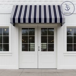 Sunbrella® Awning Stripe 4902-0000 Captain Navy/Natural Classic 46" Fabric -Textile Store Sunbrella 4902 0000 Captain Navy Natural Classic 46 Awning Signature Series Stripe 72