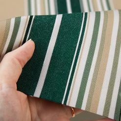 Sunbrella® Awning Stripe 4932-0000 Forest Green/Beige/Natural Fancy 46" Fabric -Textile Store Sunbrella 4932 0000 Forest Green Beige Natural Fancy Stripe 46 4