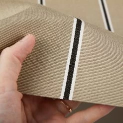 Sunbrella® Awning Stripe 4961-0000 Putty Regimental 46" Fabric -Textile Store Sunbrella 4961 0000 Putty Regimental Stripe 46 Signature Series Awning Stripe 4
