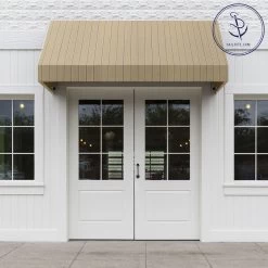 Sunbrella® Awning Stripe 4961-0000 Putty Regimental 46" Fabric -Textile Store Sunbrella 4961 0000 Putty Regimental Stripe 46 Signature Series Awning Stripe 707