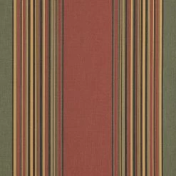 Sunbrella® Awning Stripe 4969-0000 Henna Fern Vintage 46" Fabric