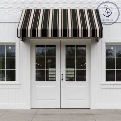 Sunbrella® Awning Stripe 4989-0000 Hatteras Raven 46" Fabric -Textile Store Sunbrella 4989 0000 Hatteras Raven Stripe 46 Signature Series Awning Stripe 72