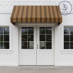 Sunbrella® Awning Stripe 4994-0000 Eastridge Cocoa 46" Fabric -Textile Store Sunbrella 4994 0000 Eastridge Cocoa 46 Signature Series Awning Stripe 707