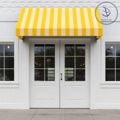 Sunbrella® Awning Stripe 5702-0000 Beaufort Yellow/White 6 Bar 46" Fabric 10 Sunbrella® Awning Stripe 5702-0000 Beaufort Yellow/White 6 Bar 46" Fabric -Textile Store Sunbrella 5702 0000 Sunflower Yellow White 6 Bar 46 72