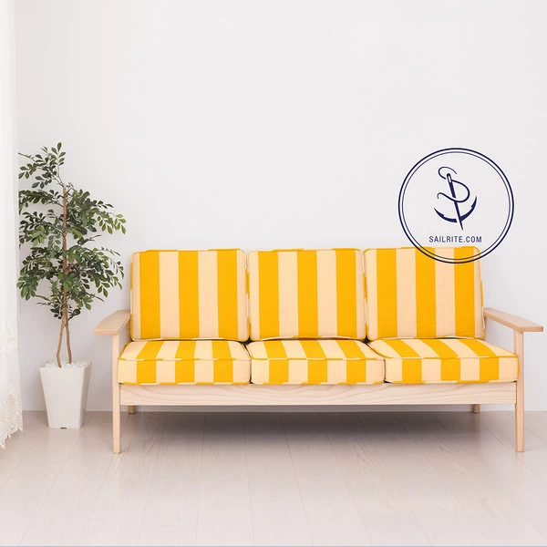 Sunbrella® Awning Stripe 5702-0000 Beaufort Yellow/White 6 Bar 46" Fabric 6 Sunbrella® Awning Stripe 5702-0000 Beaufort Yellow/White 6 Bar 46" Fabric - Image 6