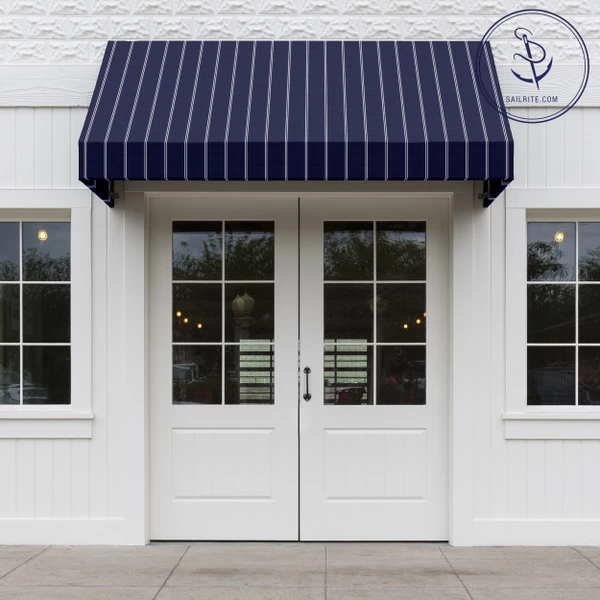 Sunbrella® Awning Stripe 4987-0000 Cooper Navy 46" Fabric 6 Sunbrella® Awning Stripe 4987-0000 Cooper Navy 46" Fabric - Image 6